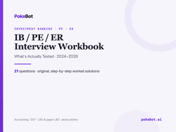 IB / PE / Equity Research Interview Workbook cover