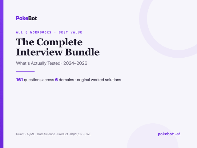 PokeBot Interview Workbook Bundle — all six workbooks