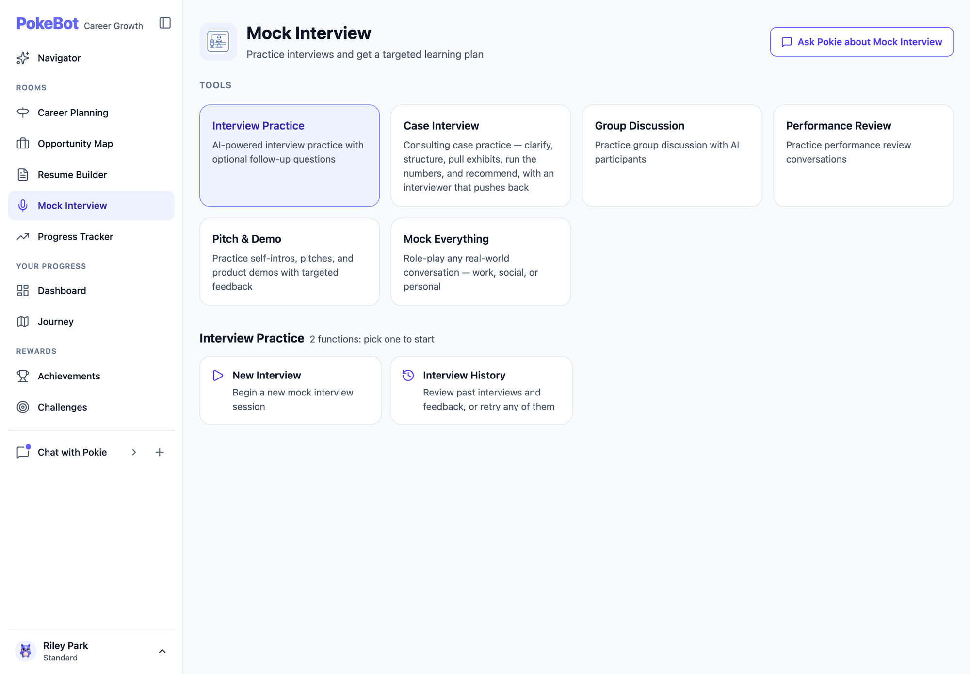 Rooms - Five Career Rooms, Each With Its Own Page | PokeBot