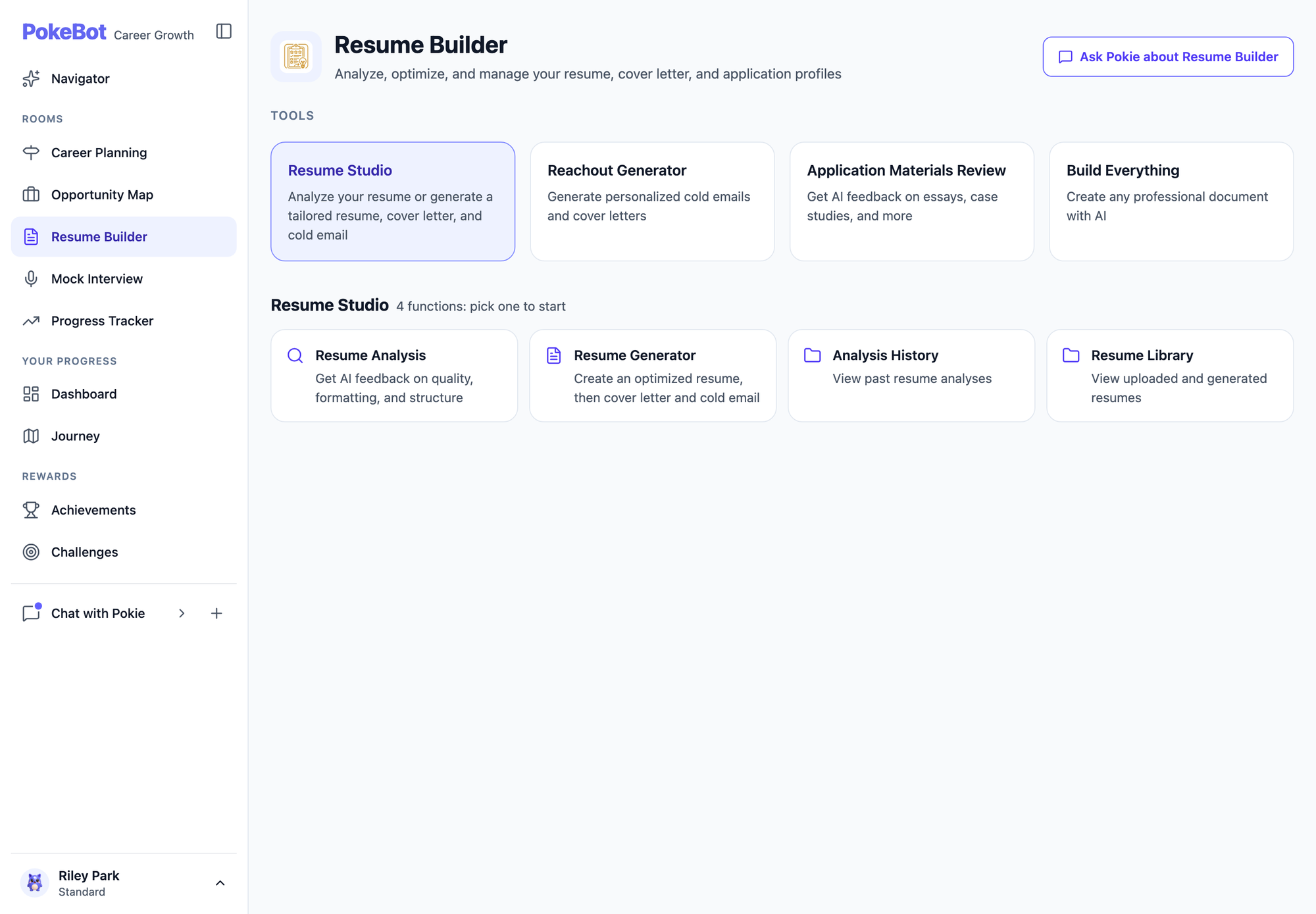 Rooms - Five Career Rooms, Each With Its Own Page | PokeBot