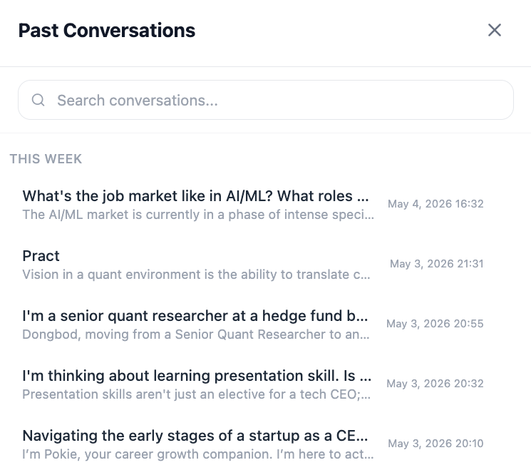 Chat History & Search